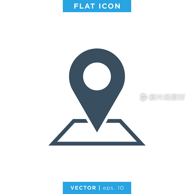Map Pin Icon Vector Stock Illustration Design Template.